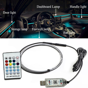 USB Car Ambient Light Kit – 5W LED Interior Glow - Dazzling Beauty Solution