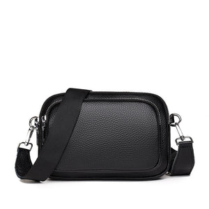 Trendy Multi-Layer Leather Crossbody – Small Square Bag (5 Colors) - Dazzling Beauty Solution