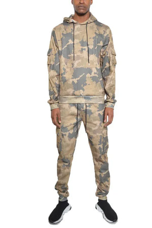 FULL CAMO HOODIE COTTON SWEAT SET - Dazzling Beauty Solution