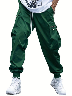 Men’s Winter Multi-Pocket Cargo Pants – Casual Hip-Hop Drawstring Streetwear Trousers - Dazzling Beauty Solution