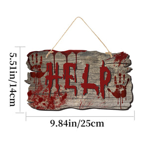 Imitation Wooden Doorplate Ghost Festival Haunted House Horror Atmosphere Decoration - Dazzling Beauty Solution