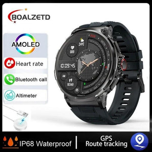 1.85" Ultra HD Smartwatch GPS Bluetooth Call Health Monitoring Watch Gym Gift