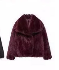Winter Plush Coat Fashion Warm Thicken Fluffy Lapel Jacket Outwear Casual Long Sleeve Tops Womens Clothing - Dazzling Beauty Solution