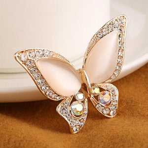 Women’s Butterfly Brooch – Gemstone Inlay Pin Accessory - Dazzling Beauty Solution