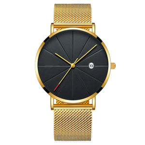 Simple calendar watch male creative waterproof quartz watch - Dazzling Beauty Solution