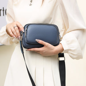 Trendy Multi-Layer Leather Crossbody – Small Square Bag (5 Colors) - Dazzling Beauty Solution