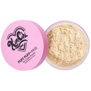 Kimchi Chic Puff Puff Pass Set & Bake Powder with Rice Powder & Vitamin-E, Lightweight & Translucent Makeup, Cosmetic Setting Powder