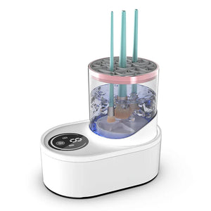 Rechargeable Electric Makeup Brush Cleaner with Drying Stand - Dazzling Beauty Solution