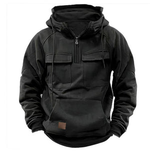Men's Zip-up Hoodies Sweatshirt With Drawstring And Pocket Design Fashion Casual Sports Sweatshirt - Dazzling Beauty Solution