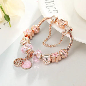Fashion Love Geometric Rose Gold Bracelet Women's Jewelry - Dazzling Beauty Solution