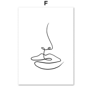 Body Art Canvas Poster – Modern Geometric Wall Art for Sofa or Bedroom - Dazzling Beauty Solution