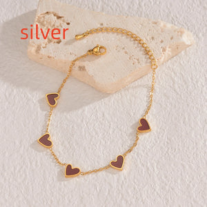 Ins Love Bracelet Stainless Steel Dripping Heart Bracelet Fashion Valentine's Day Jewelry Gift - Dazzling Beauty Solution