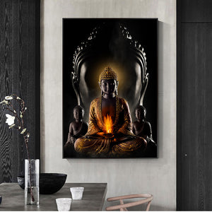 Modern Buddha Wall Art – Canvas Painting & Buddhism Poster for Home Décor - Dazzling Beauty Solution