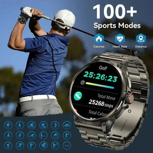 1.85-Inch Ultra HD Smartwatch with GPS, Bluetooth Call & Health Monitoring For Men - Dazzling Beauty Solution