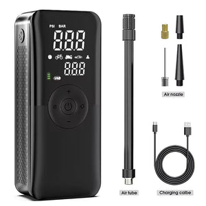 Rechargeable Air Pump Tire Inflator Portable Compressor Digital Cordless Car Tyre Inflator for Motocycle Bicycle Balls - Dazzling Beauty Solution