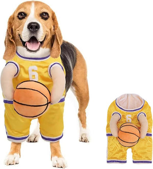 Dog Basketball Player Costume – Funny Halloween Sports Outfit for Small Dogs - Dazzling Beauty Solution