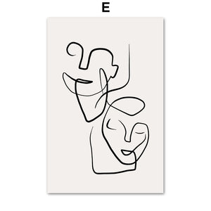 Body Art Canvas Poster – Modern Geometric Wall Art for Sofa or Bedroom - Dazzling Beauty Solution