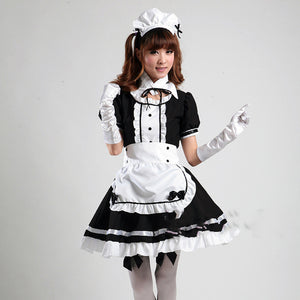 Black and white maid anime costume - Dazzling Beauty Solution