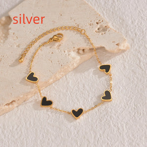Ins Love Bracelet Stainless Steel Dripping Heart Bracelet Fashion Valentine's Day Jewelry Gift - Dazzling Beauty Solution