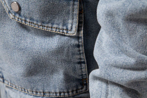 Men's Plush Denim Jacket In European Size - Dazzling Beauty Solution
