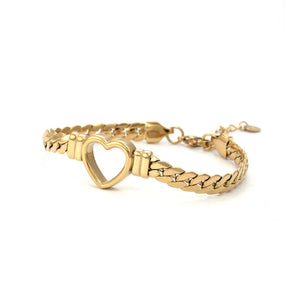 Fashion Simple Hollow Heart Titanium Steel Bracelet - Dazzling Beauty Solution