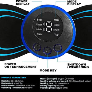 Electric EMS Neck Massager Mini Cervical Back Patch Stimulator Massageador Mat Portable Gel Pad Stickers Slim