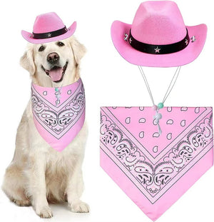 Cat Cowboy Costume Cat Cowboy Hat And Bandana Set Cat Halloween Costumes Cowboy Cat Pet Costume Funny Halloween Costumes For Cats Kittens Pets - Dazzling Beauty Solution