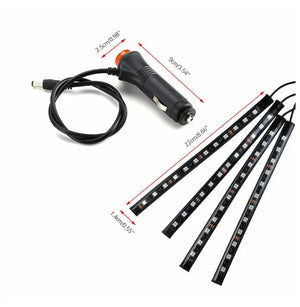 4X 48LED RGB Car Interior Atmosphere Light Strip Bar Bluetooth APP Music Control - Dazzling Beauty Solution