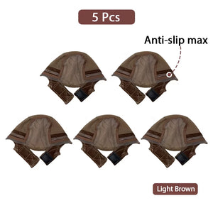 Wig Cap with Grip Band for Keeping Wigs in Place, More Full Cap-Wide Transparent Lace for Lace Front Wigs