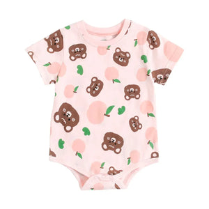 Baby Boys Girls Bodysuits Summer Cotton Toddler Clothes Cartoon Unisex Short Sleeve - Dazzling Beauty Solution