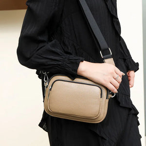 Trendy Multi-Layer Leather Crossbody – Small Square Bag (5 Colors) - Dazzling Beauty Solution