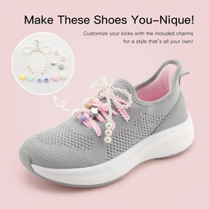 Girls Lightweight Slip-On Athletic Sneakers - Dazzling Beauty Solution