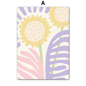 Rainbow Sunflower Wall Art Canvas Painting - Dazzling Beauty Solution