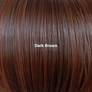 Long Straight Lace Front Wig with Side Bangs – Medium Dark Brown - Dazzling Beauty Solution