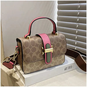 Floral Designer Shoulder Bag – Elegant Leather Handbag with Adjustable Strap & Multiple Compartments - Dazzling Beauty Solution