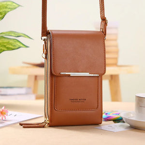 Touch Screen Mobile Phone Bag Small Crossbody Shouder Bags Women Long Wallet - Dazzling Beauty Solution