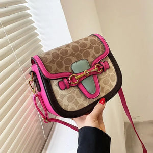 Floral Designer Shoulder Bag – Elegant Leather Handbag with Adjustable Strap & Multiple Compartments - Dazzling Beauty Solution