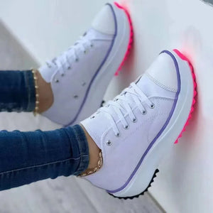 Women's Canvas High Top Casual Shoes - Dazzling Beauty Solution