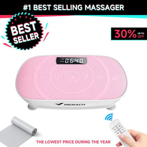 Vibration Plate Exercise Machine - Bluetooth Music & 400LBS Capacity Vibration Plate for Lymphatic Drainage Success - Dazzling Beauty Solution