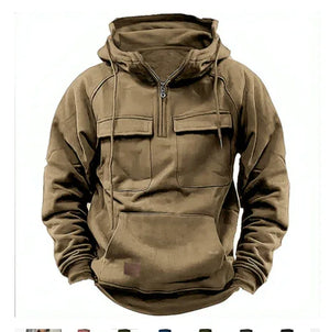 Men's Zip-up Hoodies Sweatshirt With Drawstring And Pocket Design Fashion Casual Sports Sweatshirt - Dazzling Beauty Solution