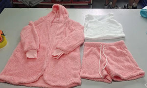 3pcs Women’s Pajama Set – Crop Top & Drawstring Shorts Loungewear - Dazzling Beauty Solution