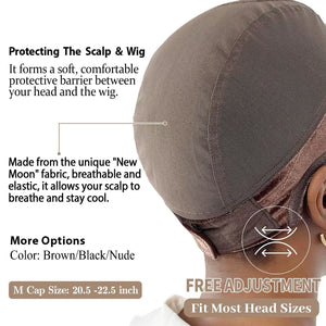 3-Piece Anti-Slip Wig Cap Set – Available in Black, Light, or Brown - Dazzling Beauty Solution