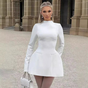 Solid Color Sexy Women’s Dress – Elegant High-Sense Style - Dazzling Beauty Solution