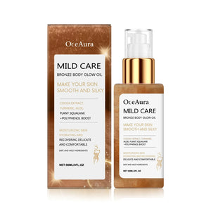Oceaura Bronze Body Glow Oil – Moisturizing Shimmer Oil - Dazzling Beauty Solution