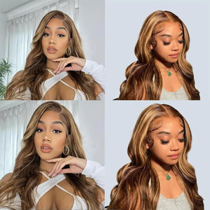 P4/27 Highlight Body Wave Bundles | 18–22 Inch Ombre Brown Human Hair | 100% Brazilian Remy Bundles | Dazzling Beauty Solution - Dazzling Beauty Solution