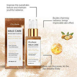 Oceaura Bronze Body Glow Oil – Moisturizing Shimmer Oil - Dazzling Beauty Solution