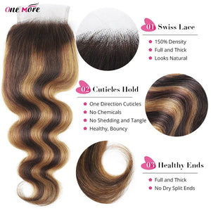 Honey Blonde Body Wave Bundles with 5x5 Closure – Ombre Human Hair - Dazzling Beauty Solution