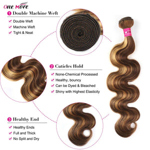 Honey Blonde Body Wave Bundles with 5x5 Closure – Ombre Human Hair - Dazzling Beauty Solution