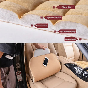 SEAMETAL Soft Plush Universal Car Seat Cover Cushion – Pink, 4‑Season Comfort - Dazzling Beauty Solution