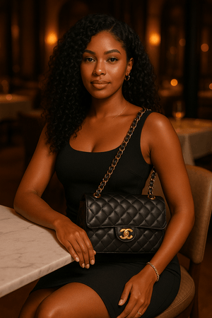 Chanel diamond chain shoulder bag